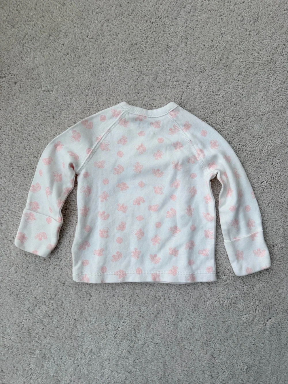 Ralph Lauren White and Light Pink Infant 3-Piece Pajama Set